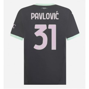 AC Milan Strahinja Pavlovic #31 Replika Tredjetrøje 2024-25 Kortærmet